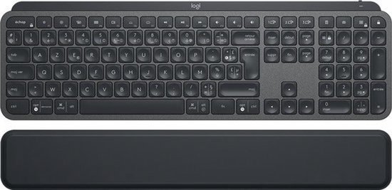 Logitech MX Keys - Toetsenbord met Polssteun - Draadloos - AZERTY FR ISO - Grijs