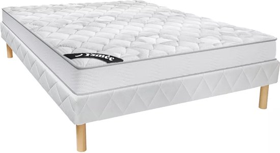 Set 140 X 190 Cm Bedbodem Hybride Matras Met Pocketveren En Ingebouwde Topmatras Dikte 30 Cm Gamiani Van Ysmee