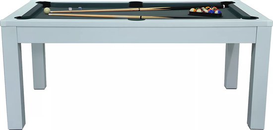 Vente-unique Moduleerbare tafel - Wit - Biljart en tafeltennis - L182 x B102 x H80 cm - HENK L 182.8 cm x H 80.2 cm x D 102.6 cm van Merkloos — afbeelding 2