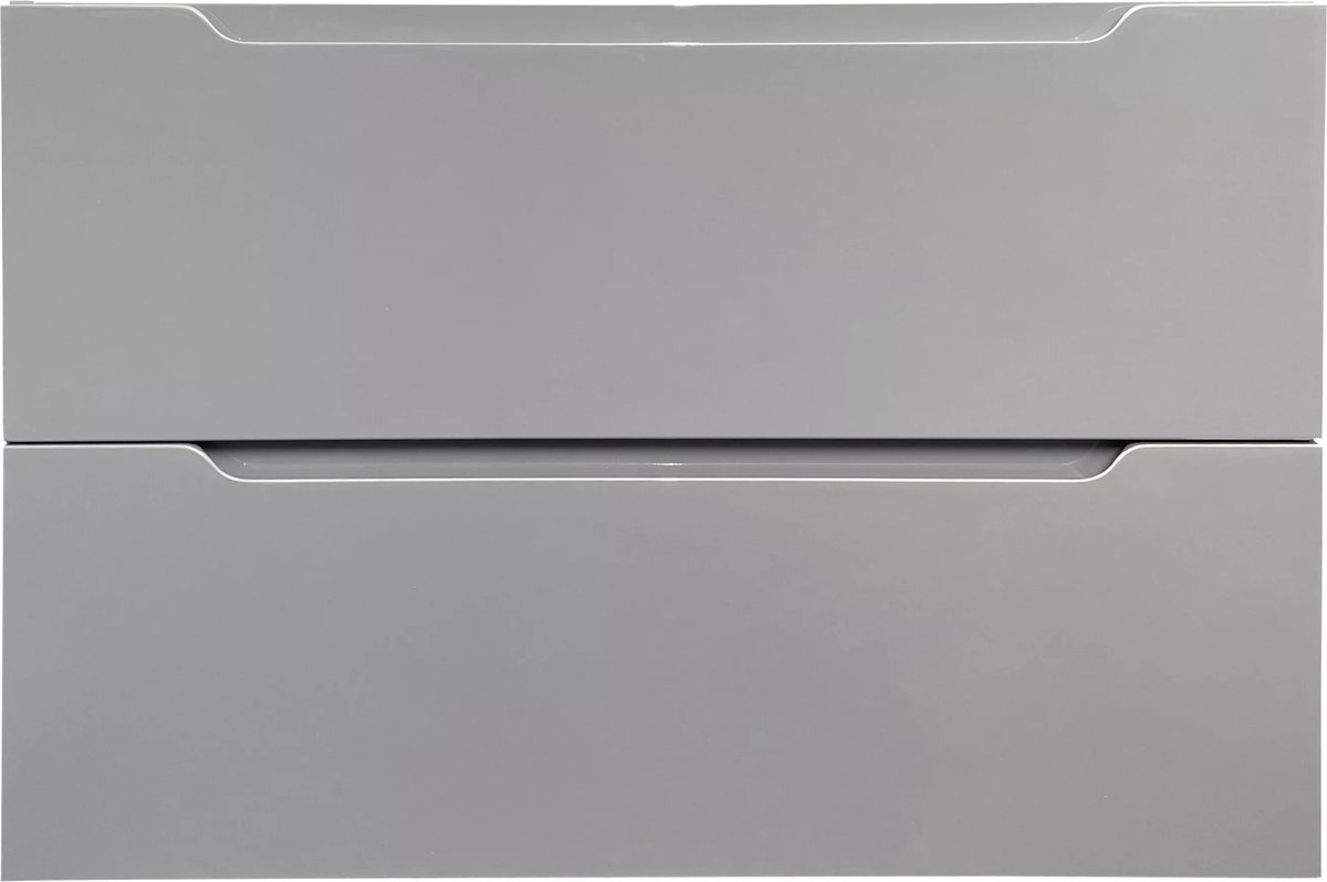 Vente-unique Hangmeubel onder wastafel - Grijs - 80 cm - STEFANIE