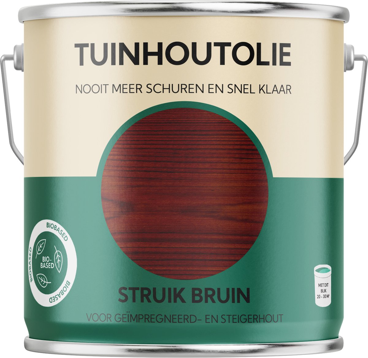 Tuinhoutolie - struik bruin - voor geïmpregneerd tuinhout - biobased - 2.5 liter