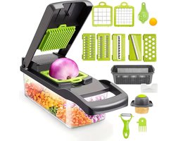Here's a new title using the keywords you provided: **16-in-1 Multifunctionele Groentesnijder - Handmatige Voedselsnijder met Container, Garlic Chopper, Manual Dicer, Food Slicer, Vegetable Chopper**