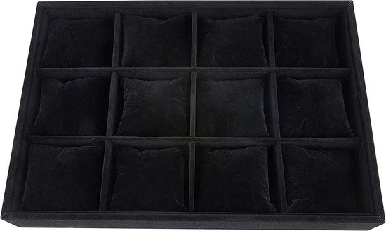 1,5 inch diepe houten displaylade met fluweel of kunstleer