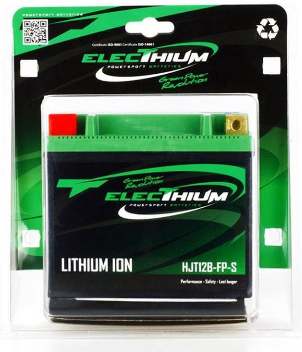 Lithium-elektriumaccu voor Aprilia 125 Sportcity Cube-scooter 2009 tot 2010 hjt12b-fp-s / 12,8 V 4,8 Ah nieuw