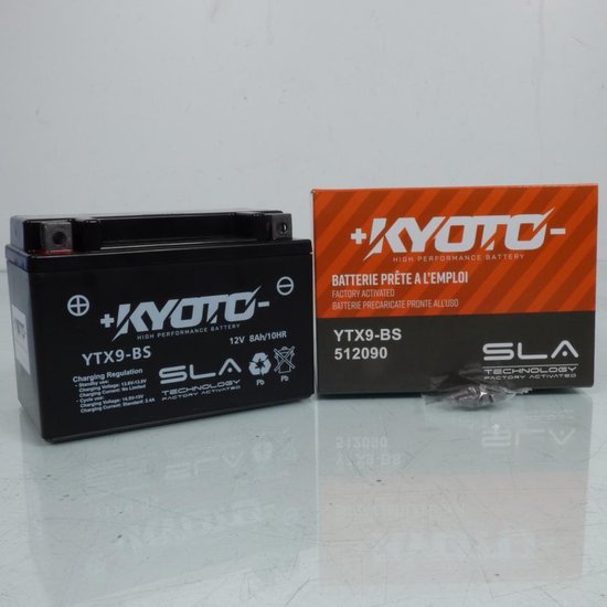 accu sla kyoto voor motorfiets yamaha 660 xtz tenere 1990-1999 ytx9-bs sla / 12v 8ah nieuw