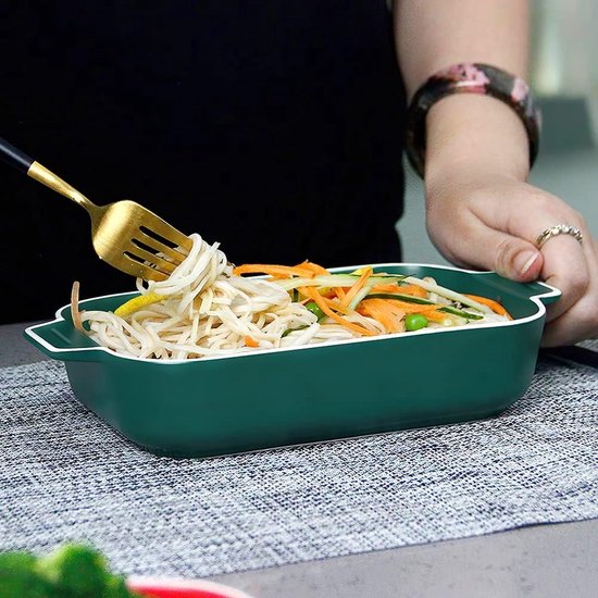 Foto: Cook heat rechthoekige schaal met magnetronbestendige deksel set van 3 stuks glas pyrex