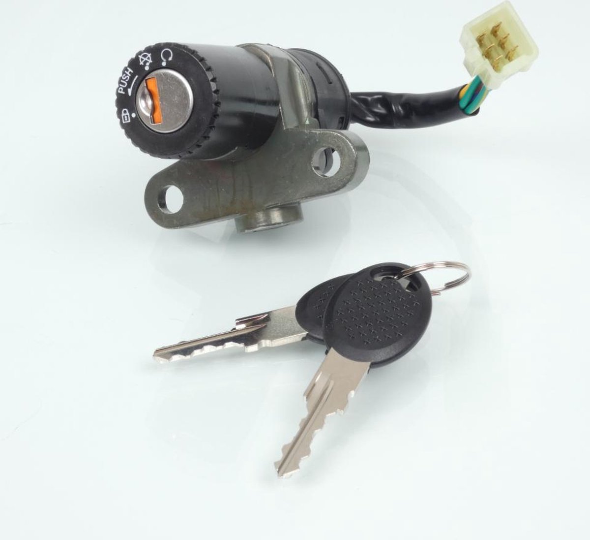 Neiman-contactslot met sleutel Tecnium voor Yamaha 125 XTR motorfiets 2007 tot 2009, 6 draden, nieuw