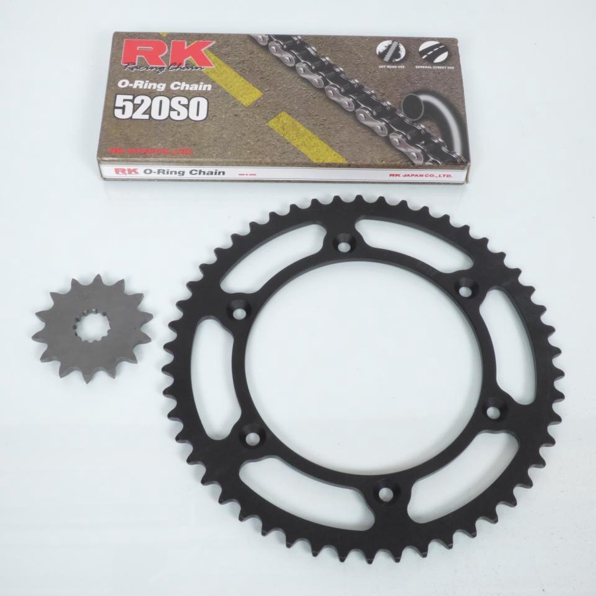kettingset france uitrusting voor motor yamaha 400 wrf 1998 14x50 steek 520 / 5bf2 nieuw