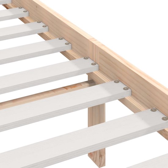 The Living Store Cadre de lit en bois - The Living Store - Encadrements de lit - 205,5 x 126 x 100 cm - Bois de pin Massief