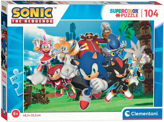 Clementoni - Puzzel - 104 Stukjes - Sonic - Kinderen en Volwassenen | bol