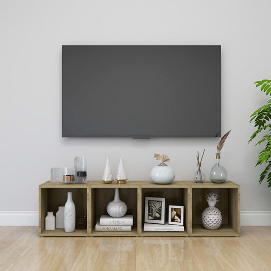LABEL51 Tv-meubel Jule - Walnoot - Eiken - Tv-Meubel 130 cm - Gratis thuisbezorgd - Houten Meubel Outlet