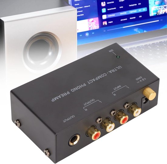Equivera Phono Voorversterker - Phono Platenspeler Voorversterker Mini Elektronische Audio Stereo Voorversterker Met Rca Ingang En Uitgang Laaggeluid Voorversterker Met 12v Dc Adapter Voor Platenspeler 184028 Equivera Phono Voorversterker - Phono Platenspeler Voorversterker Mini Elektronische Audio Stereo Voorversterker Met Rca Ingang En Uitgang Laaggeluid Voorversterker Met 12v Dc Adapter Voor Platenspeler 184028