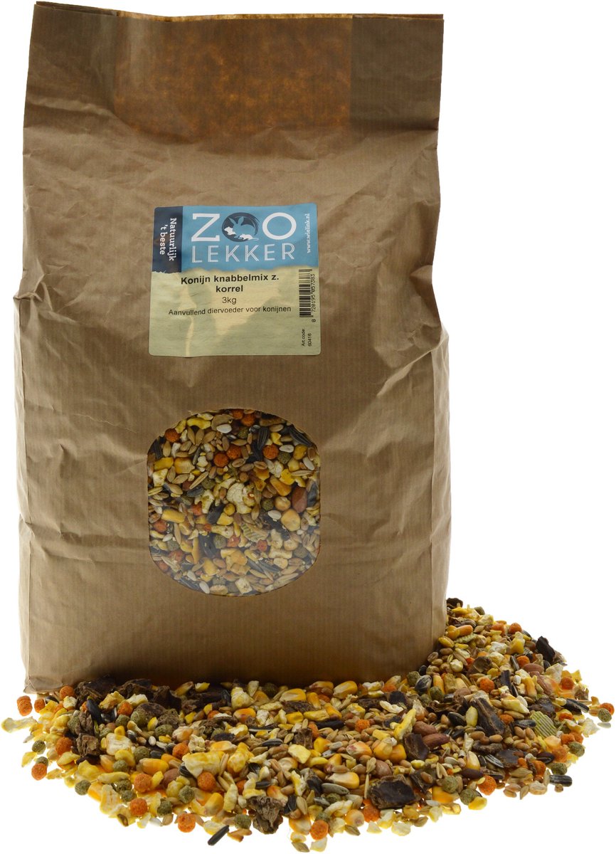 Zoolekker Konijn knabbelmix zonder korrel 3KG