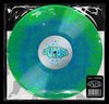 Groen en blauw gemarmerde vinylplaat met 'PUTAIN' logo. Cat nr. 7502586.