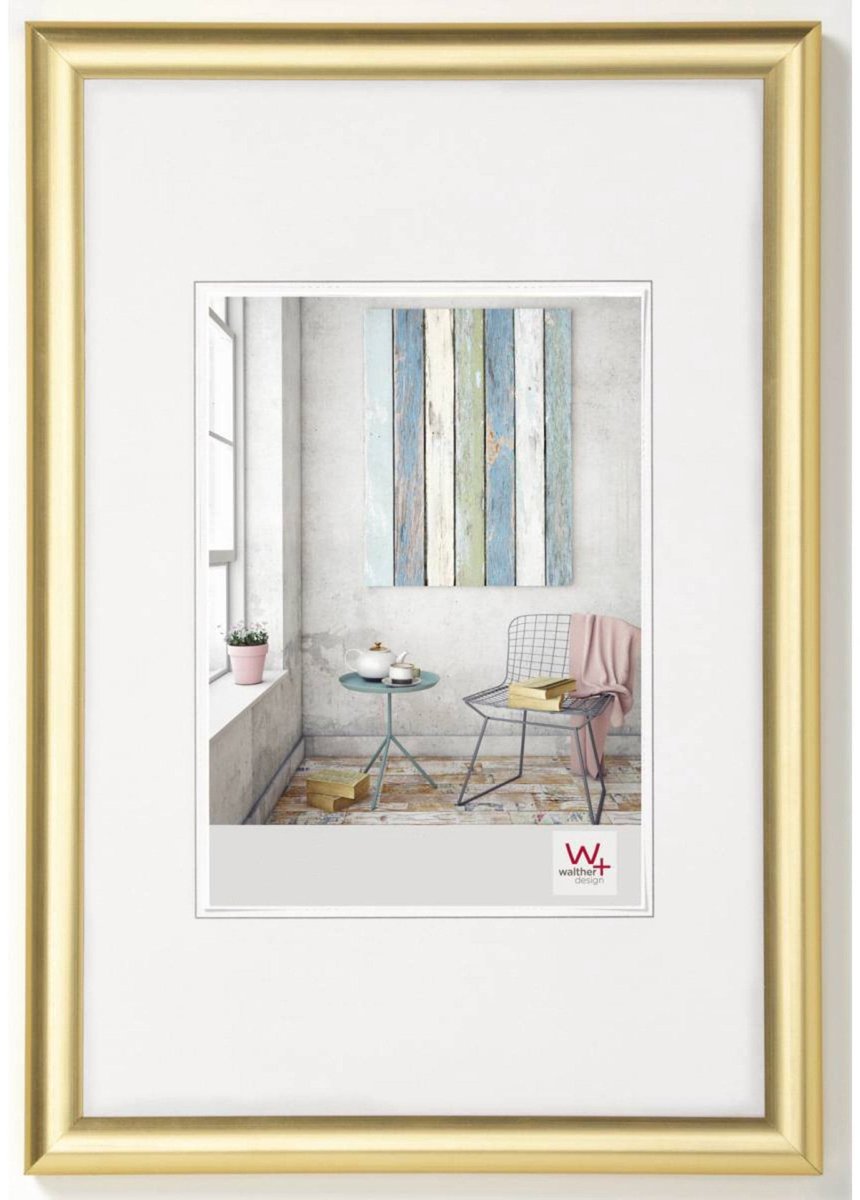 Walther Trendstyle - Kunststof lijst - Fotoformaat 18x24 cm - Goud