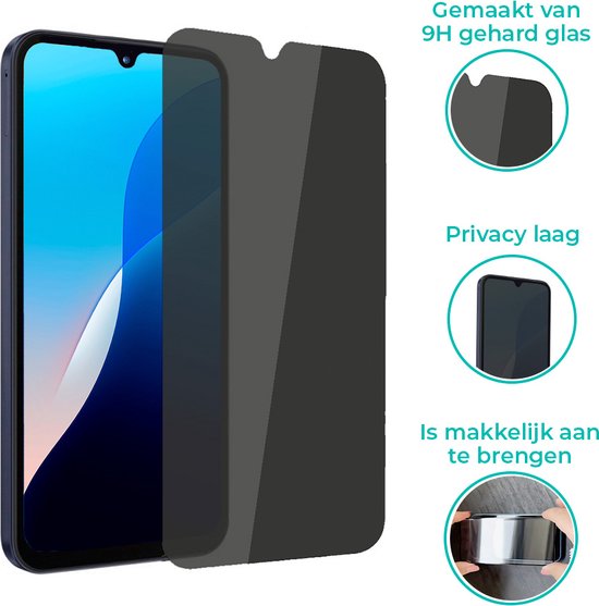 Protection d'écran ShieldCase adaptée au Samsung Galaxy S24 Plus - Protection d'écran de confidentialité - Verre de confidentialité - Protection d'écran Protection d'écran Samsung Galaxy S24 Plus