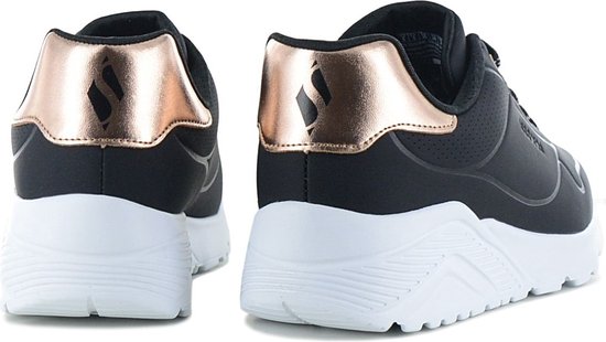 Skechers Uno Lite meisjes sneakers zwart goud - Maat 36 - Extra comfort - Memory Foam