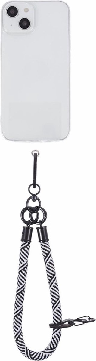 Coverup Polskoord met Sleutelhanger - Gevlochten Nylon 8mm - Wit