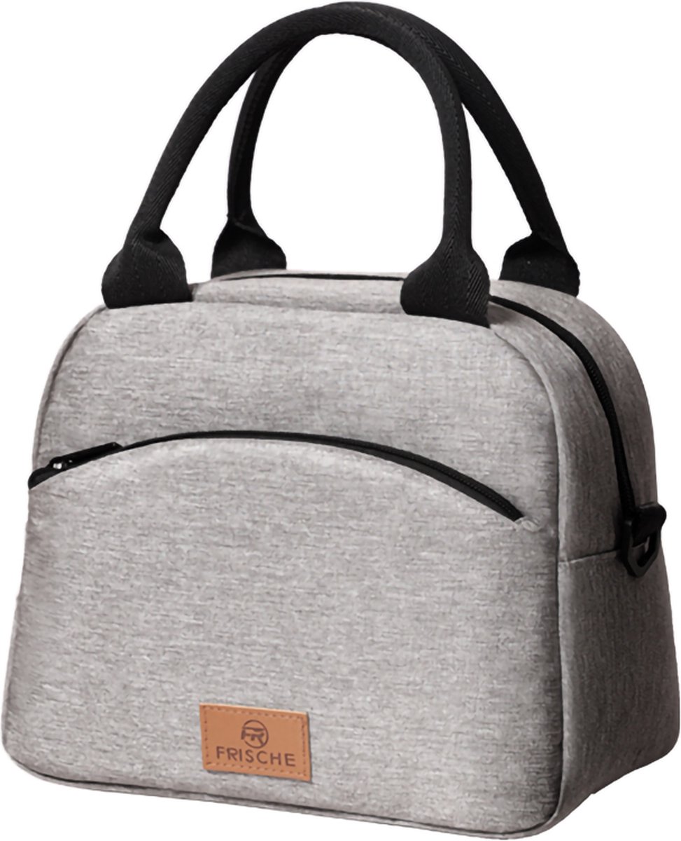 Rainbecom - Koeltassen - Lunchtas – 25.5x14x21.5 cm – 7.5 Liter - Grijs - Isolatie - Kationisch Polyester - Handvat Riem – Koeltas PEVA - Lunch Bag - Geïsoleerde Koeltas - Picknicktas