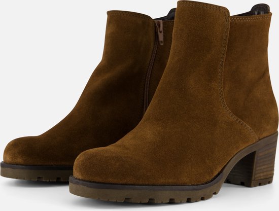 Via Vai Bruine Suède Western Stijl Enkellaarsjes Bruin Dames