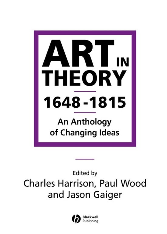 Art In Theory 1648-1815