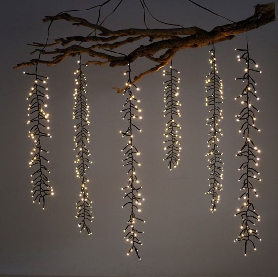 Écran lumineux LED avec 8 modes d'éclairage à changement automatique 1 m avec 480 LED blanc chaud Raccord IP44