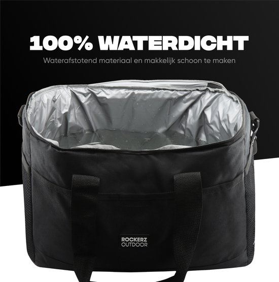 Rockerz Plein air - Sac isotherme - Sac à lunch 30 litres - Zwart - Incl 2 éléments de Éléments de refroidissement