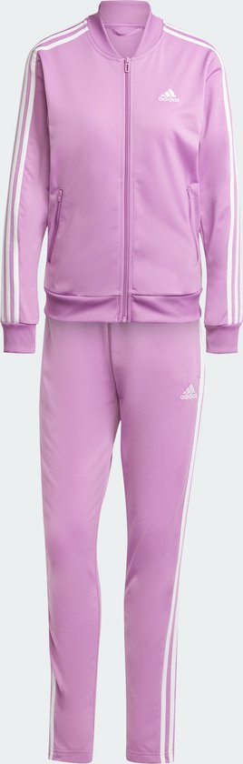 adidas Sportswear Essentials 3 Stripes Trainingspak Dames Paars M bol