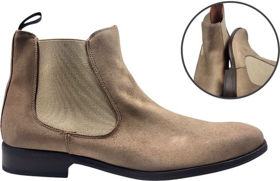 Stravers - Bottes pour femmes Chelsea beiges Taille 38 Bottines soignées pour hommes Petites pointures