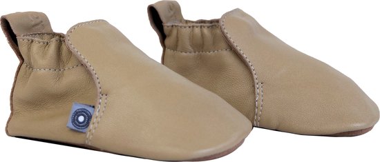 Lodger - Babyschoenen eerste stapjes leer zachte zool - beige maat 20 - 15-18M