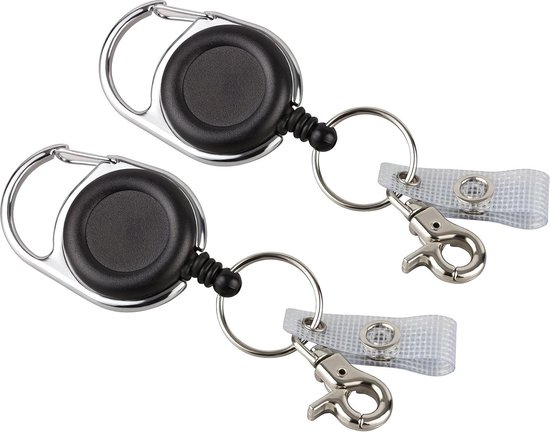 Vicloon identiteitskaartjo, sleutel JoJo identiteitskaart met extra sterke veer en scheurbestendig snoer met riemclip voor kaarthouders, sleutelkaarten 5PCS 5 stuks
