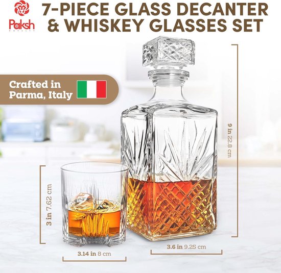 DRINKS OF THE WORLD | De glazen vormen samen met de karaf met afsluitbare dop een complete set in een giftbox! Leuk als cadeautje of voor jezelf