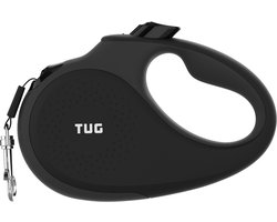 Tug Tug 360° Rollijn - Hondenriem - 5 m Zwart Grijs Tot < 50kg L