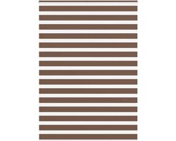 vidaXL - Zebra - rolgordijn - 165x200 - cm - stofbreedte - 160,9cm - polyester - bruin