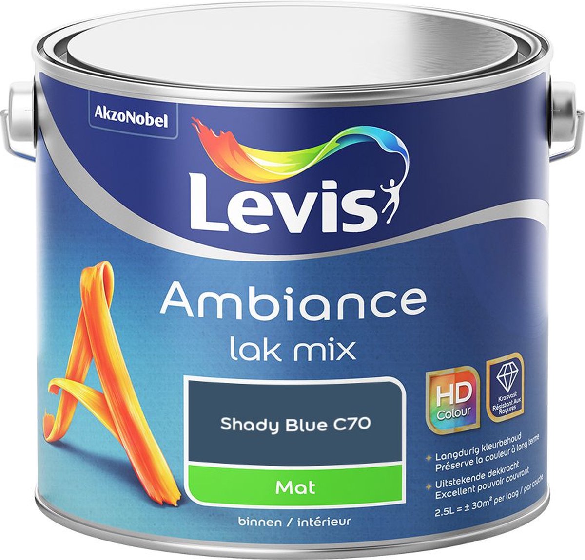 Levis - Ambiance Lak Mat Mix - Shady Blue C70 - 2,5 L