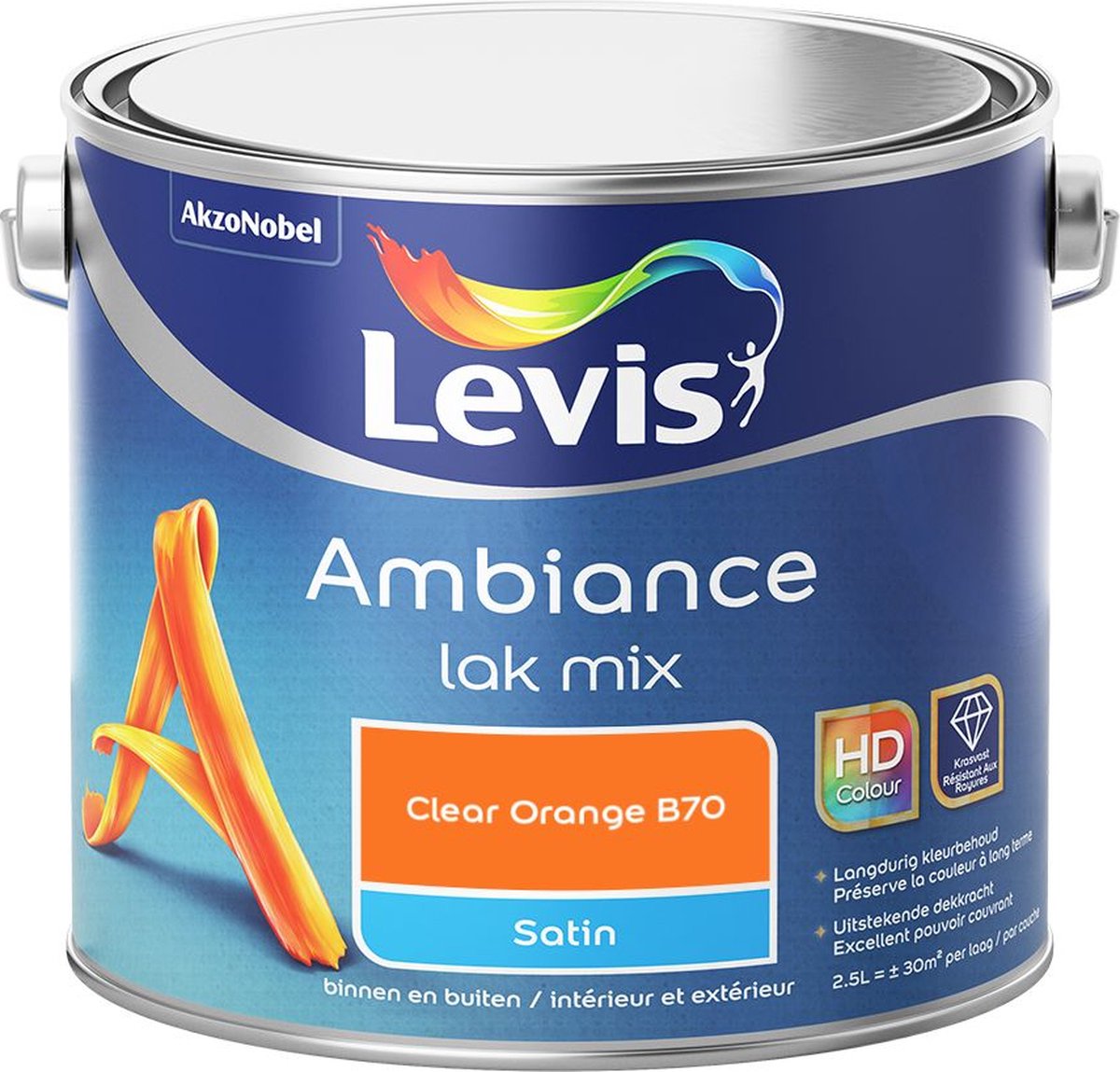 Levis - Ambiance Lak Satin Mix - Clear Orange B70 - Mengverf - 2,5 L