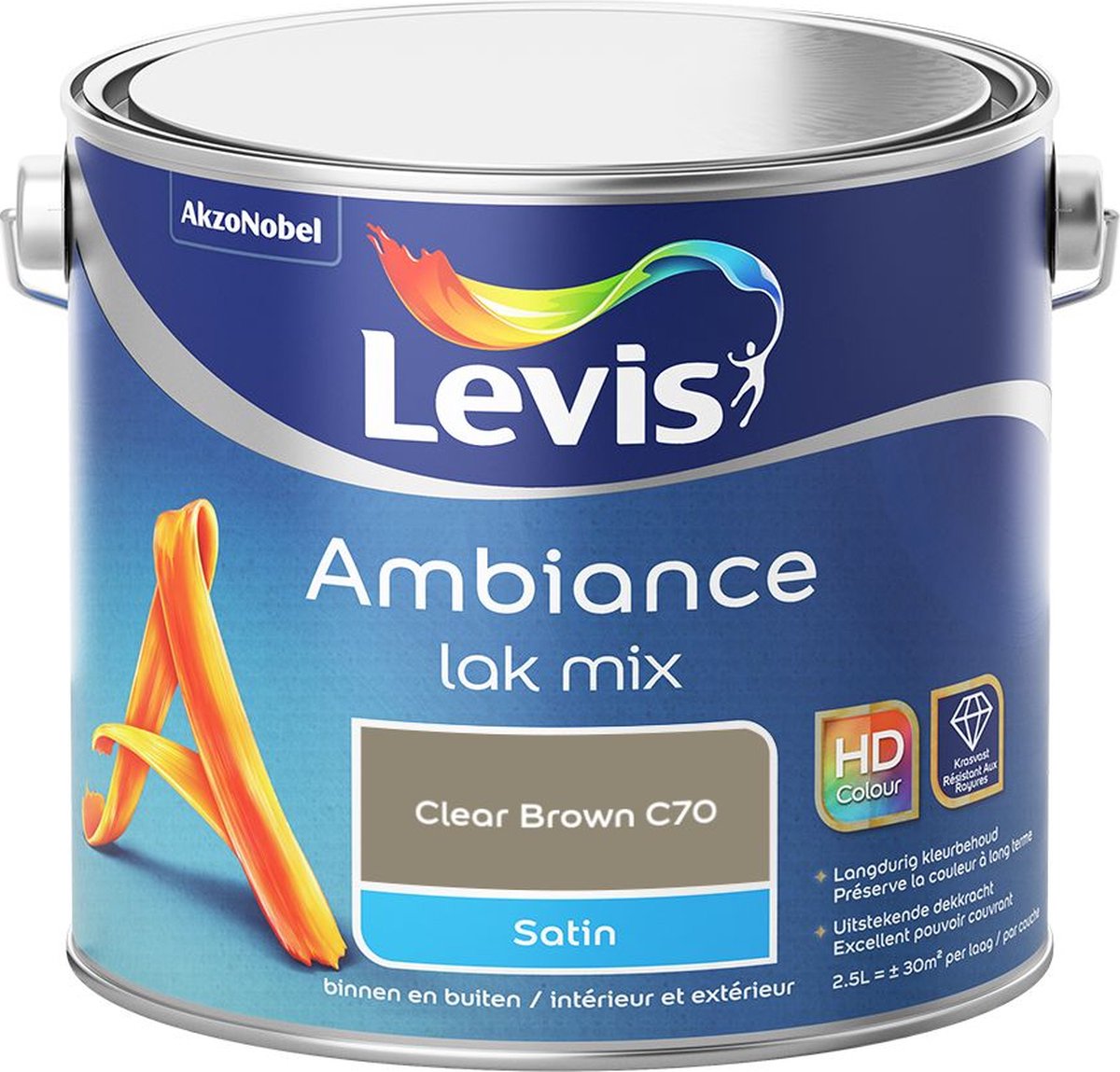 Levis - Ambiance Lak Satin Mix - Clear Brown C70 - Mengverf - 2,5 L