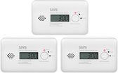 Bol.com SAVS C10 Koolmonoxidemelder 3-pack - 10 jaar batterij - LCD display - 10 jaar Figaro® sensor - Voldoet aan Europese norm aanbieding