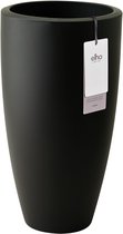 Elho June Round High 30 - Bloempot voor Binnen & Buiten - 100% Gerecycled Plastic - Ø 29.5 x H 52.5 cm - Zwart