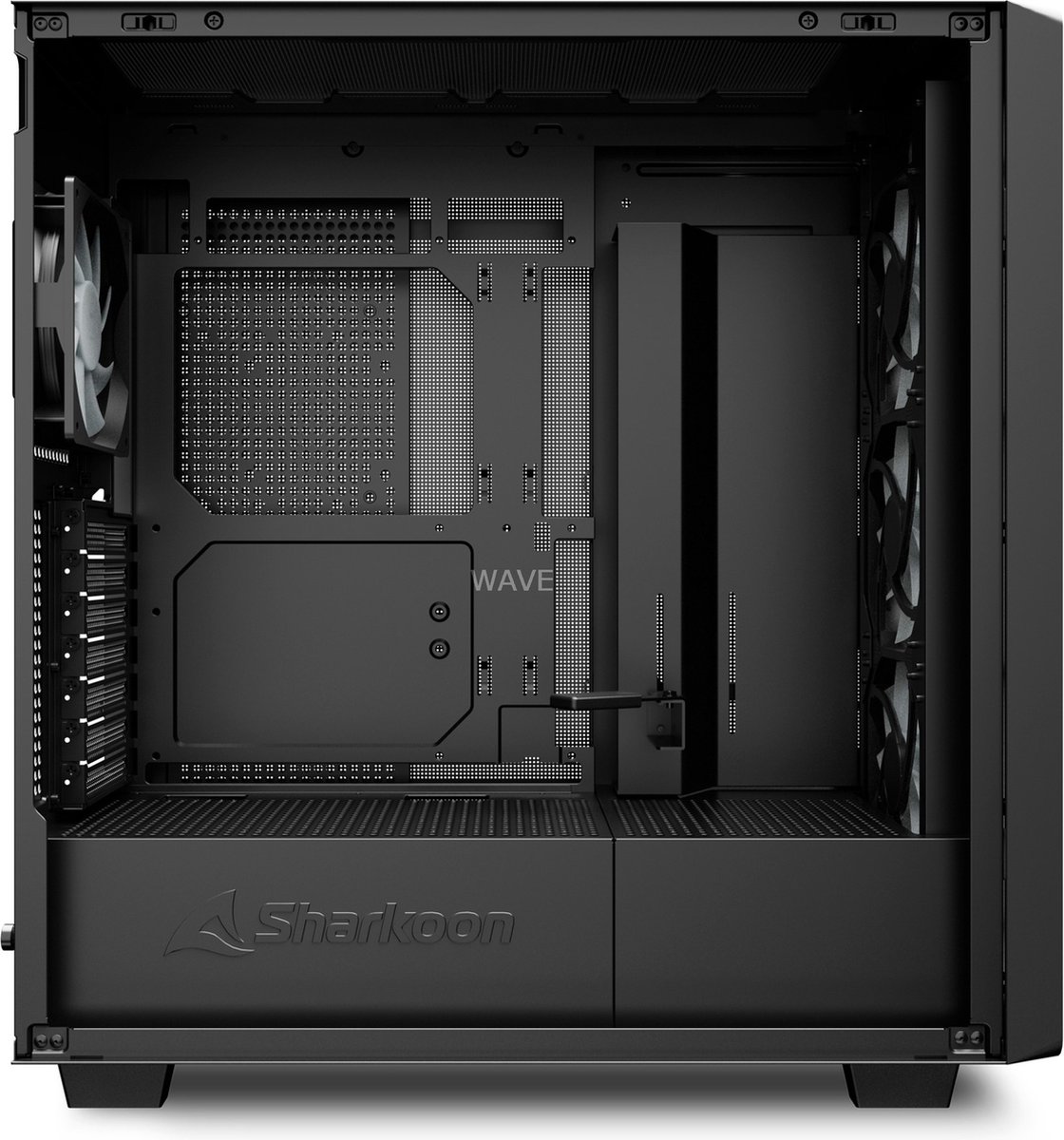 Sharkoon Rebel C70G Rgb Full Tower Zwart, Hout behuizing - afbeelding 9