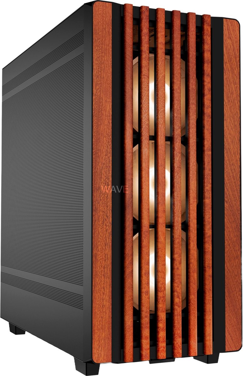 Sharkoon Rebel C70M RGB - Midi Tower - Mini-ITX, Micro-ATX, ATX - geen voeding (ATX) - 3x 2.5", 3x 3.5" - 2x USB 3.0 - 1x USB C - zwart