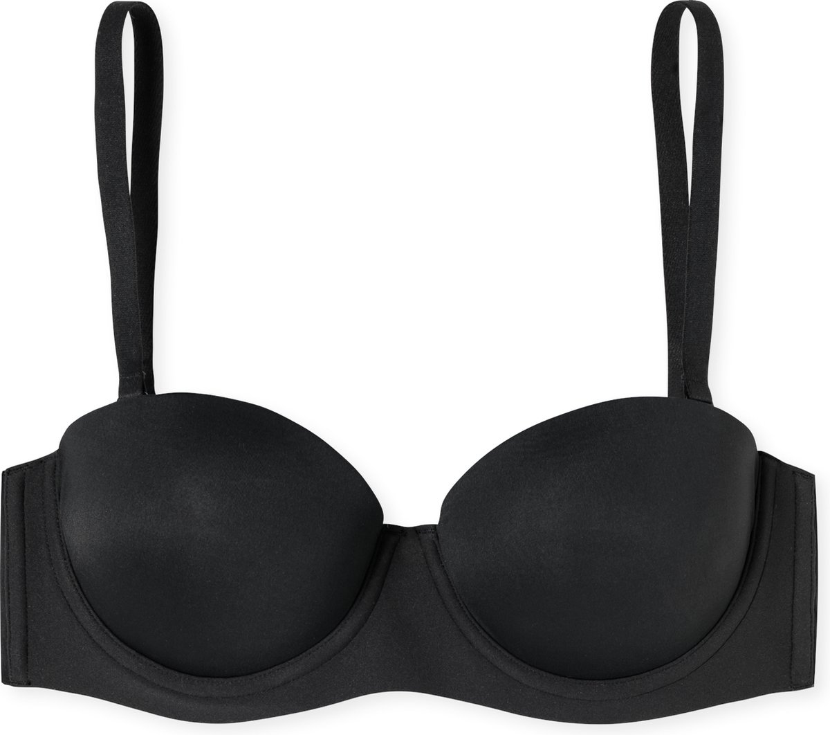 Schiesser Bandeau BH Unique Micro - met cups ook zonder bandjes - Dames Beha - zwart