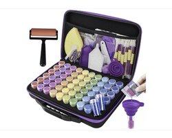 Diamond Painting Accessoires dozen 5D ,Diamond Painting opbergdoos,met koffer, trechter, stickers, flessen,Voor Diamant Schilderij Kralen, Zaden, Sieraden