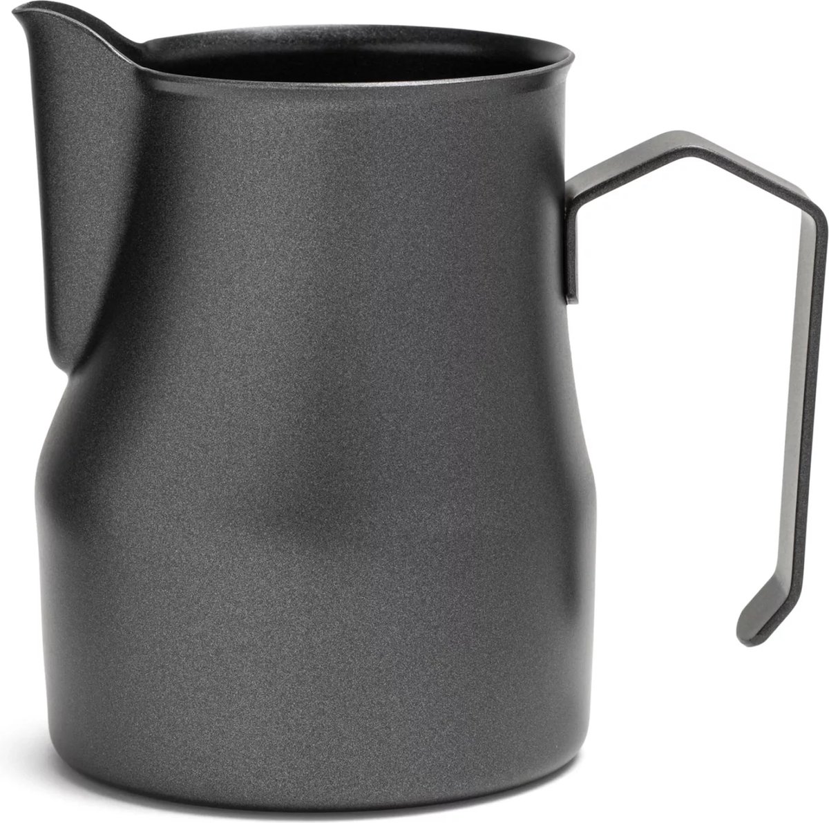 Melkkannetje Opschuim - 350ml - Italiaans – Zwart – RVS – Melkopschuimkan – Melkkan – Espressomachine - Barista Essentials
