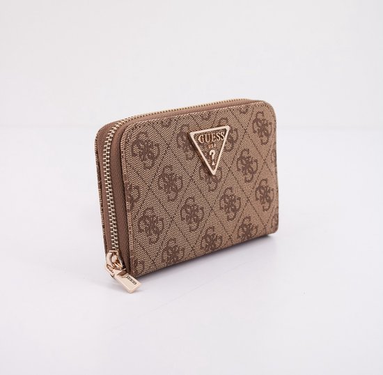 Porte-cartes GUESS Laurel - Cuir PU Marron Logo - 6 Emplacements Intérieurs + 2 Extérieurs