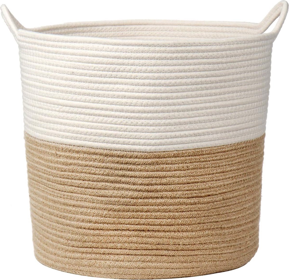 Goedkoopste JGS ® Stijlvolle Opbergmand van Katoen voor Wasgoed, Speelgoed en Meer