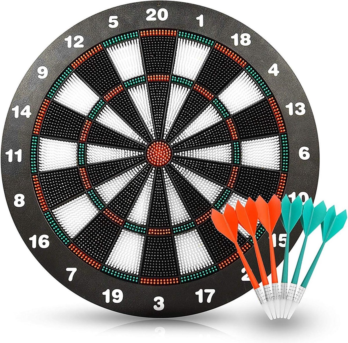 Goodivery ® Veiligheidsdartbord voor Kinderen en Volwassenen met Zachte Punt Darts, Ideaal voor Thuis en Feestjes