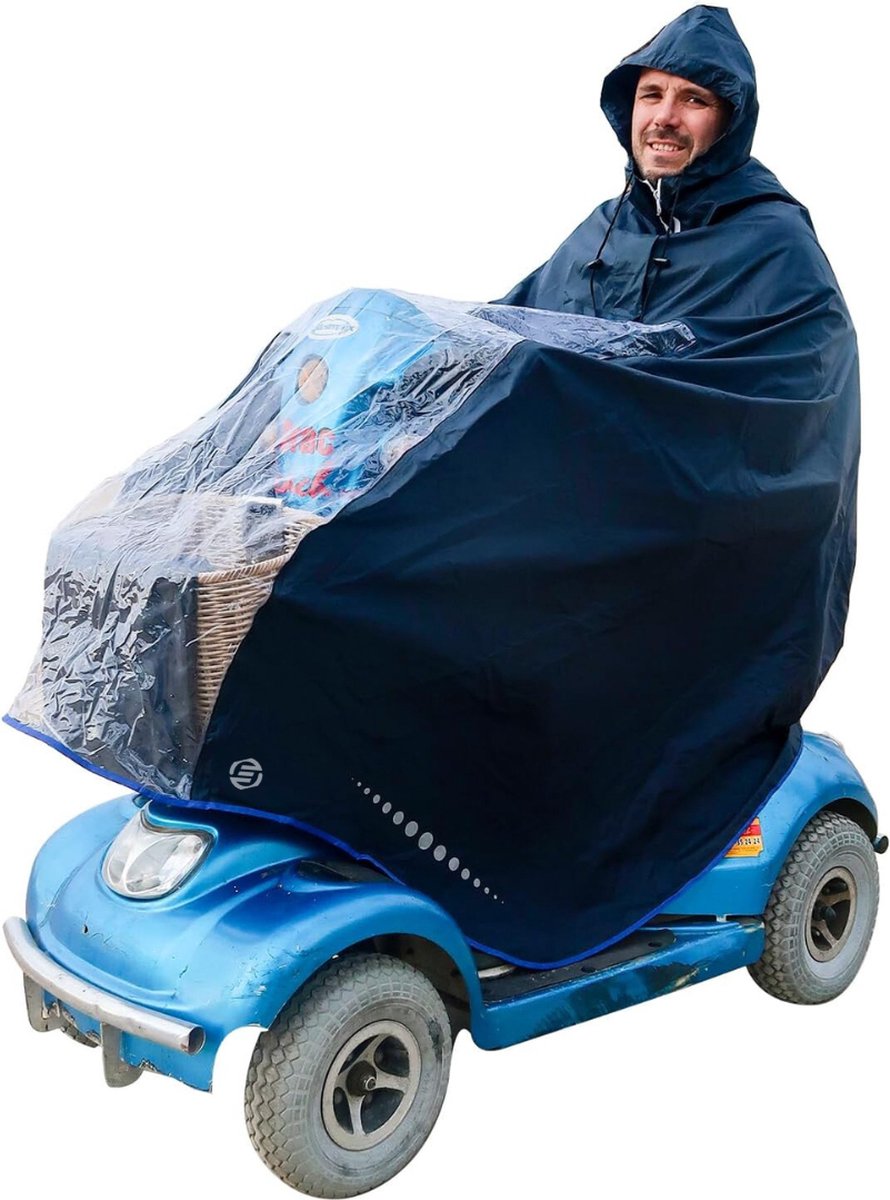 Goedkoopste Equivera Regencape Scootmobiel - Regencape Scootmobiel - Scootmobiel Regencape - Regenponcho Scootmobiel