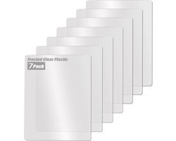 Plastic snijplanken voor de keuken set van 7, Fotouzy Frosted Clear flexibele snijmatten, BPA-vrij, niet-poreus, vaatwasmachinebestendig, transparant, 30x38cm