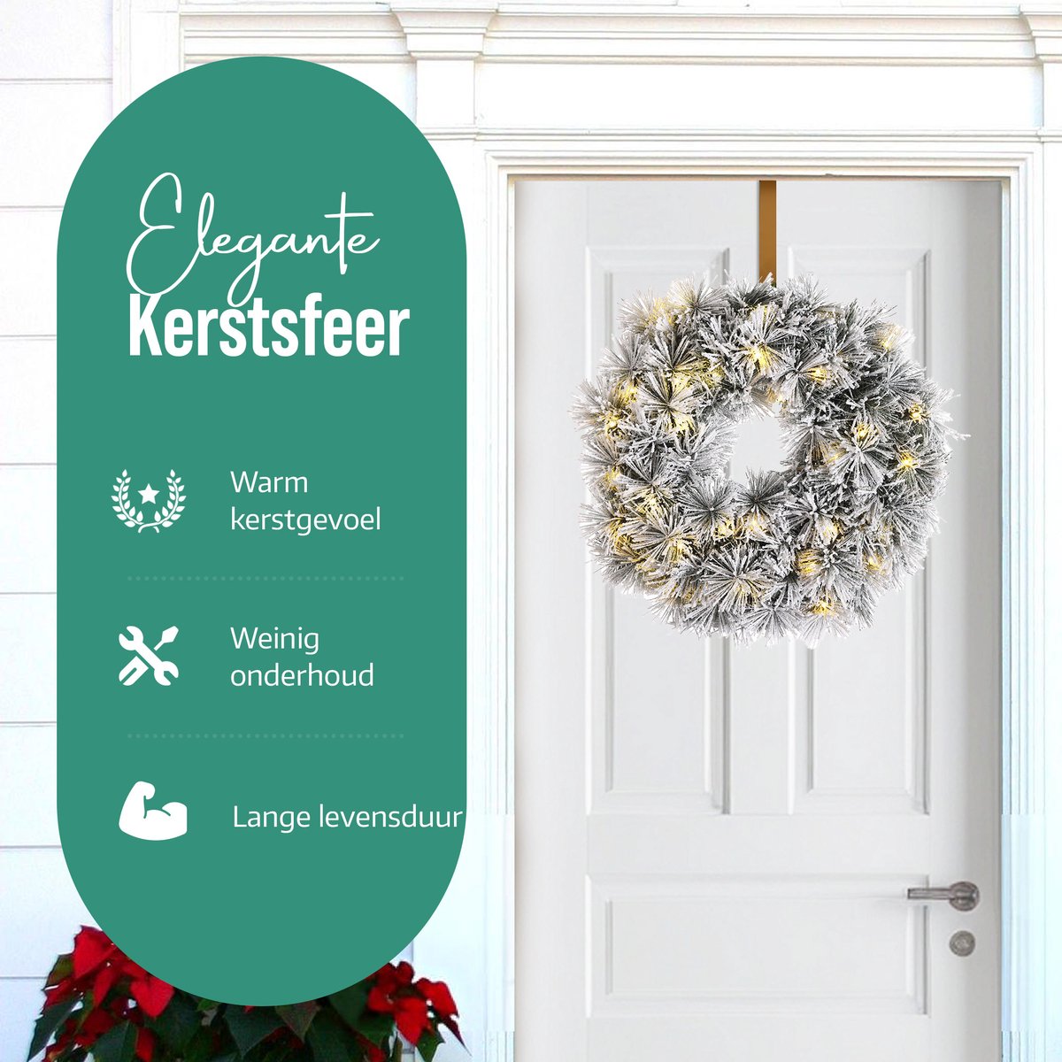 Lumineo Micro LED kerstkrans buiten - Vergelijk prijzen